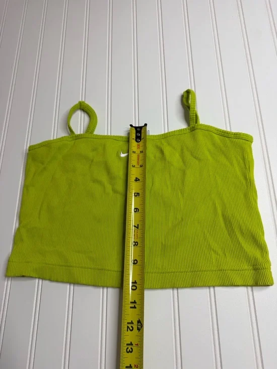 Nike Women's Neon Green Ribbed Cropped Camisole - Picture 5 of 5